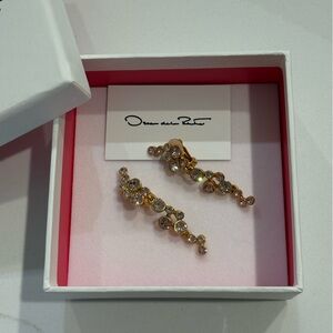 Oscar de la Renta Crystal Clip-on Earrings